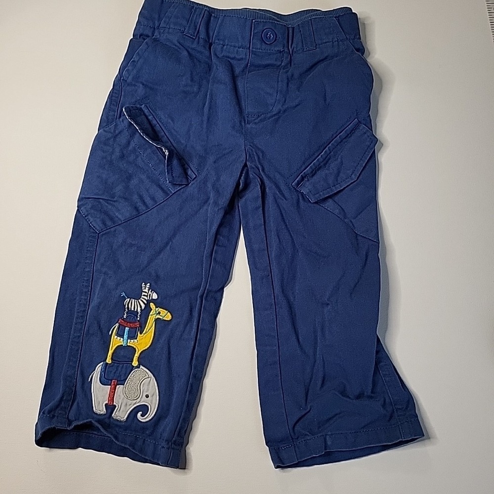 DISNEY BABY Blue Mickey Mouse Pants Embroidered Circus Disney‎ Store Japan?